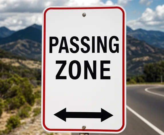 no passing zone sign