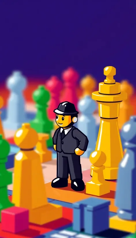 monopoly pieces pixel art