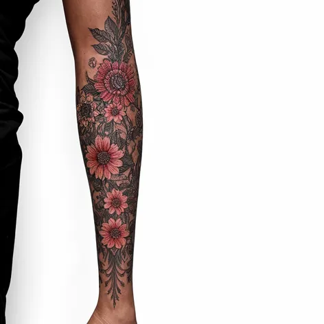 leg sleeve tattoo