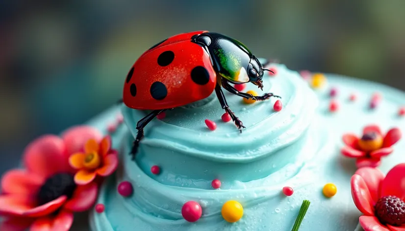 lady beetle cake