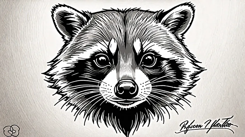 racoon tattoo