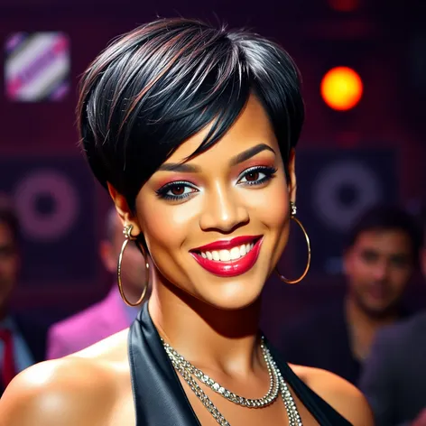 rihanna short hair