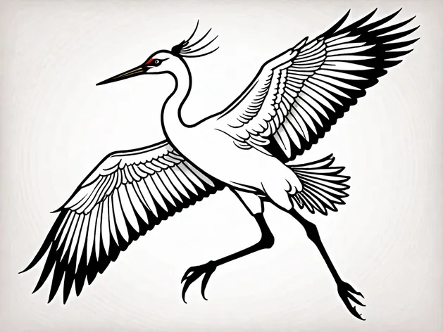 japanese crane tattoo