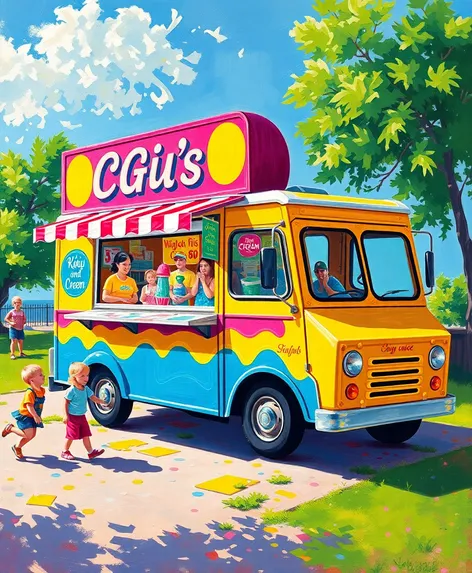 ice cream truck painting