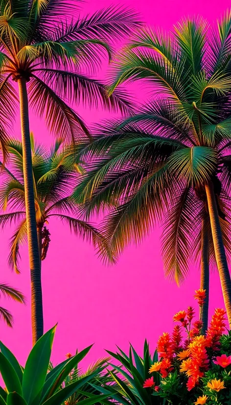 pink tropical background