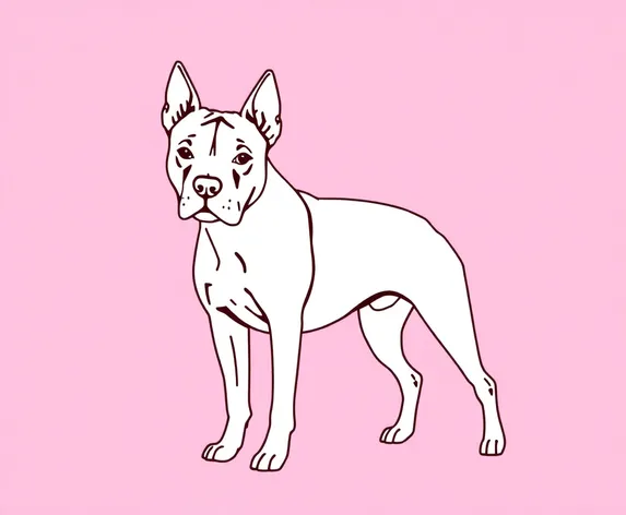 pitbull outline drawing