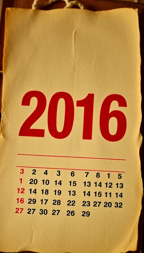 calendar 2016 calendar