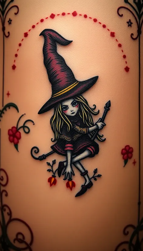 small cool witch tattoos