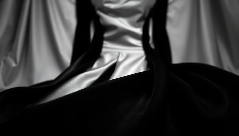 black white gown