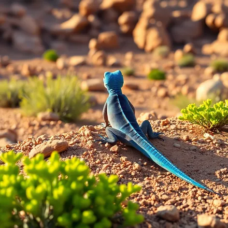 blue tailed lizard