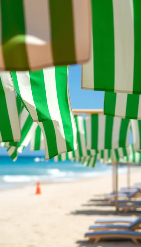 green and white flags