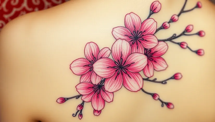 japanese cherry flower tattoo