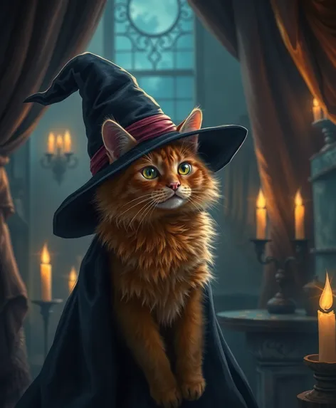 orange cat witch