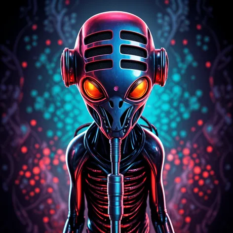 Alien, monster, microphone shaped