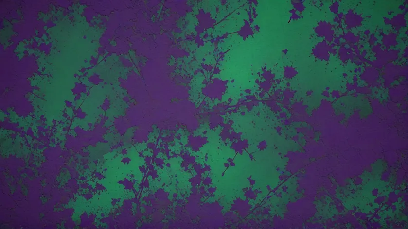 purple and green