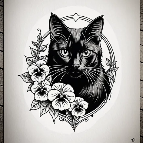 black cat pansies