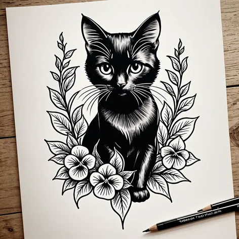 black cat pansies