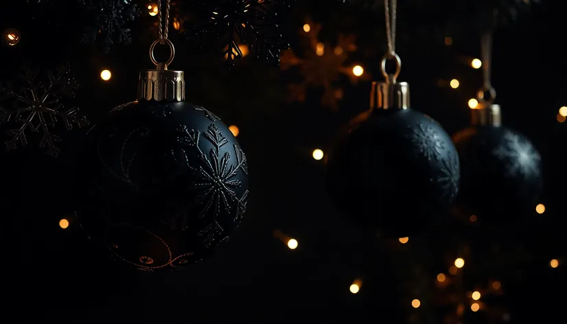 black christmas ornaments