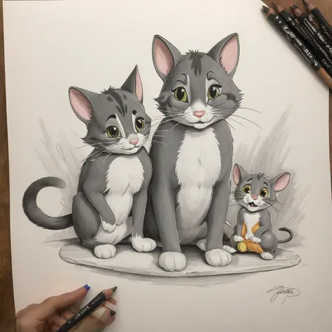 tom and jerry drawing