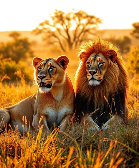 lion and lioness