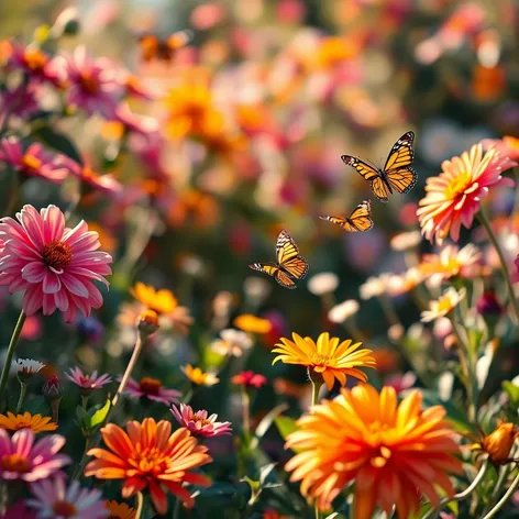 flowers and butterflies