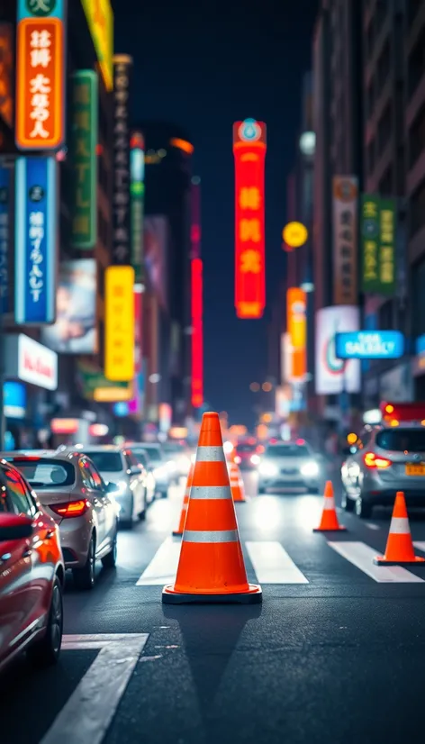 orange cone traffic