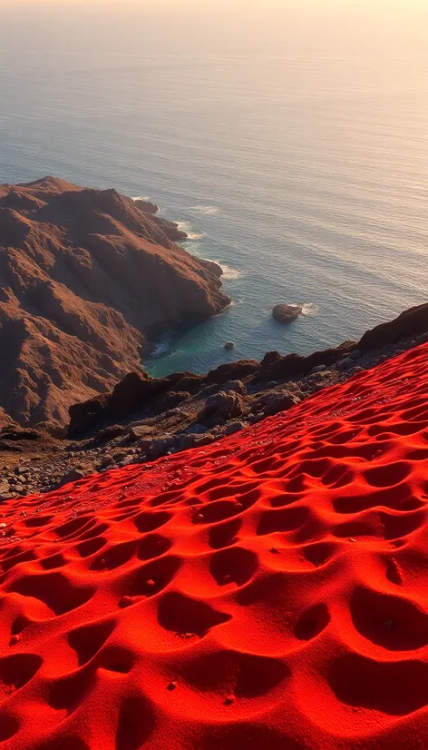 red sand beach santorini