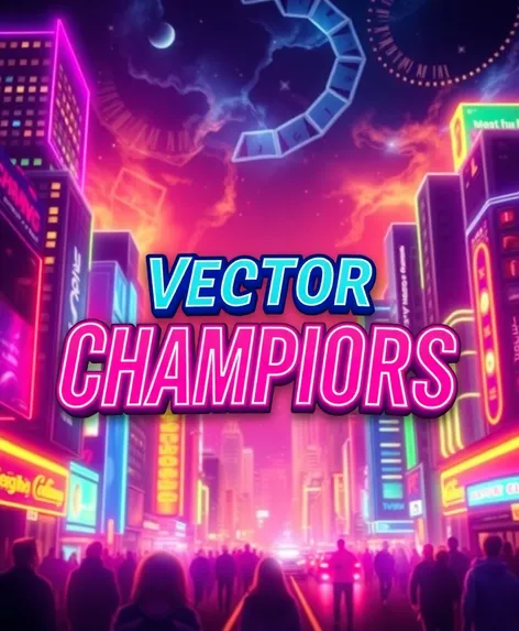 vector text effect champions