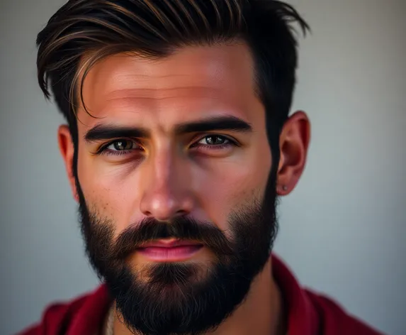 men hairstyle with beard