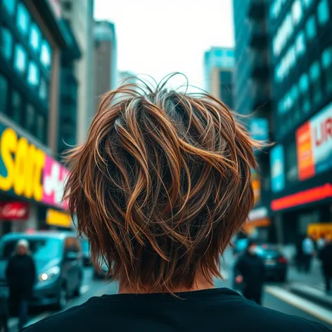 brown messy hair