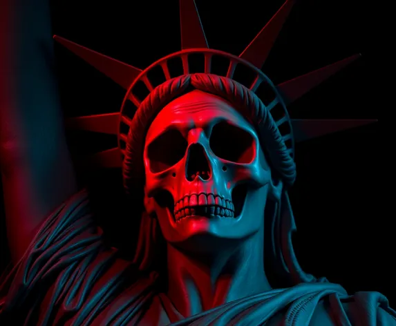 statue of liberty skull