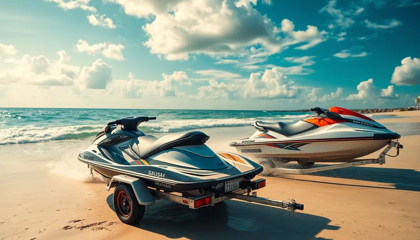 jet skis and trailer