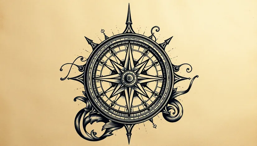 compass tattoo drawings