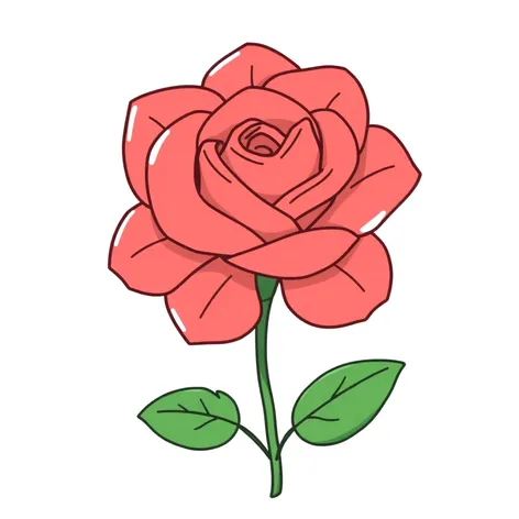 rose flower cartoon