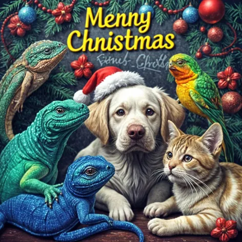 Merry Christmas with reptiles,