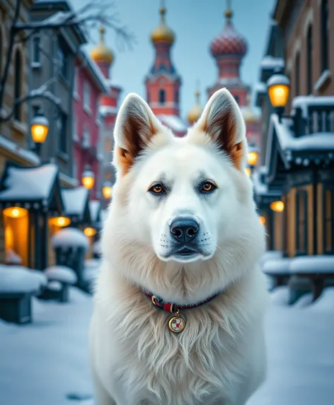 russia white german shepherd