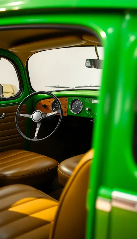 green 64 volkswagen beetle