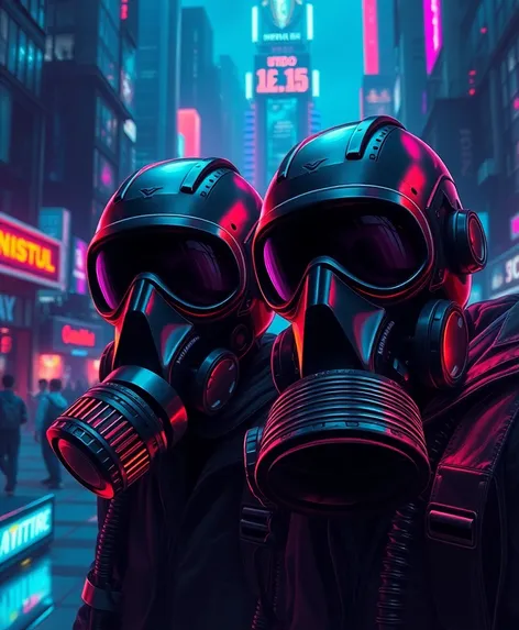 cyberpunk gas masks