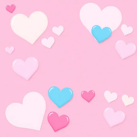 pink background with hearts