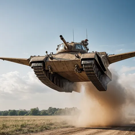 Flying tank with angle