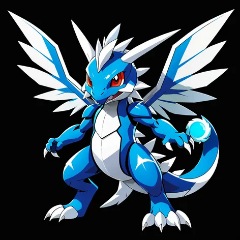 Aegiochusmon: Blue with vivid-blue