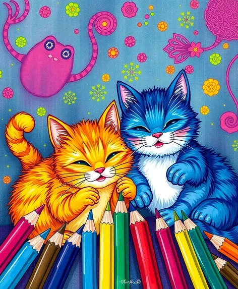 cats coloring page