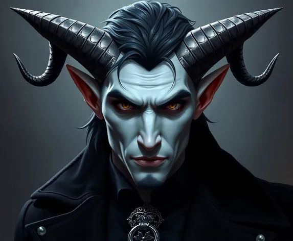 white tiefling male