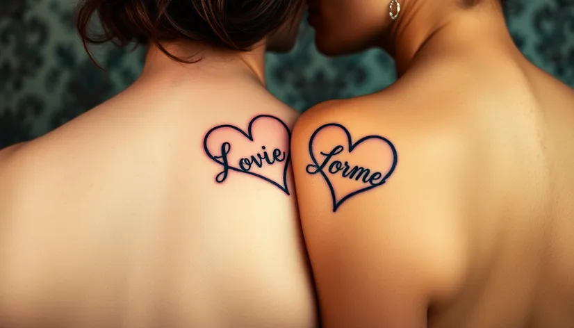 heart shaped tattoos with