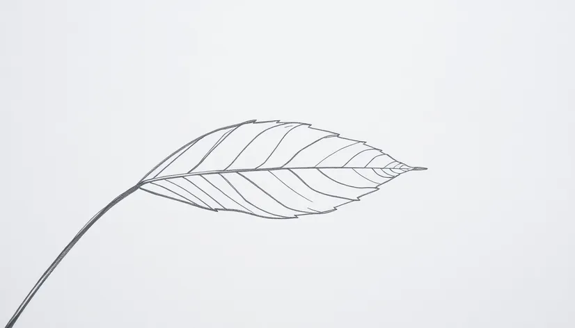 weed leaf sketch