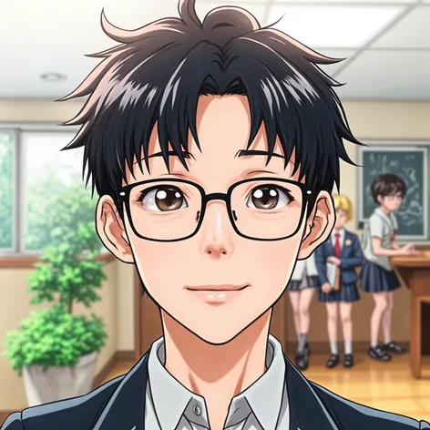 gojo with glasses