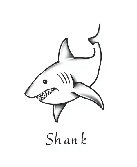 simple shark tattoo