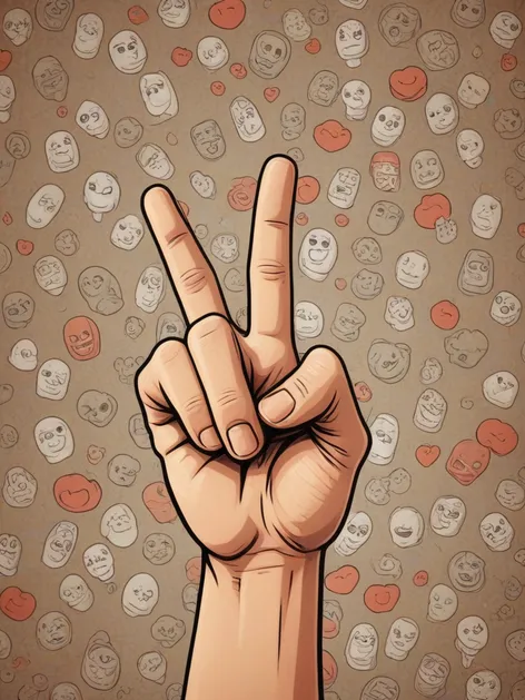 cartoon middle finger