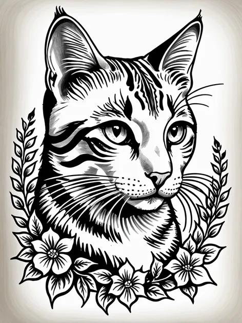 Tabby cat ivy border