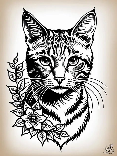 Tabby cat ivy border